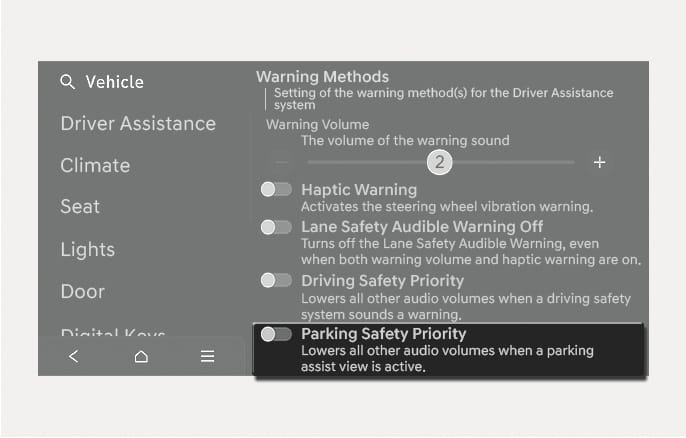 Surround View Monitor settings