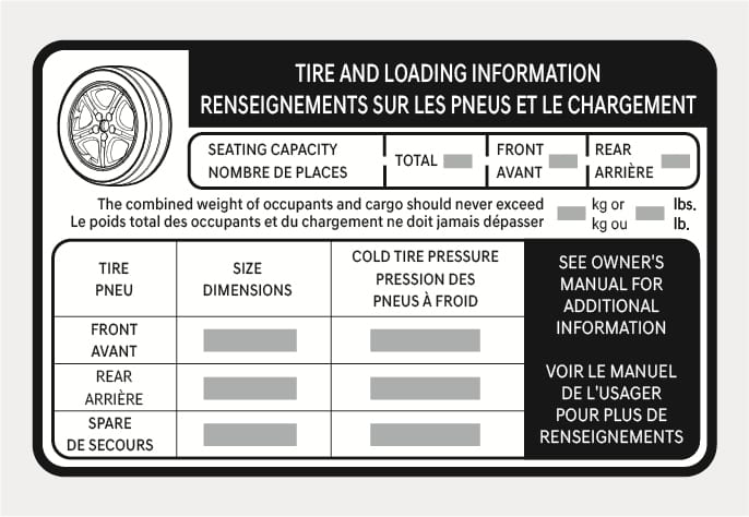The loading information label