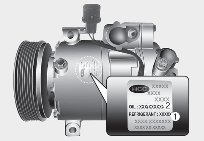 Air conditioner compressor label