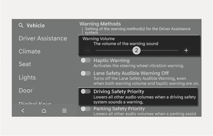 Safe Exit Warning settings