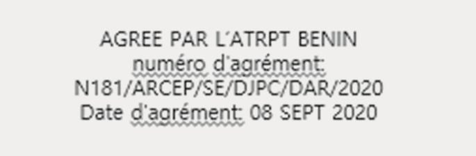 2025 Hyundai Tucson Front radar certification image for Benin. It displays 'AGREE PAR L'ATRPT BENIN', approval number 'N181/ARCEP/SE/DJPC/DAR/2020', and date '08 SEPT 2020'. This explains the radio frequency compliance certification details.
