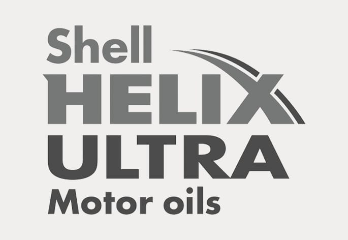 2025 Hyundai Tucson Shell Helix Ultra logo image. The logo displays the text 'Shell HELIX ULTRA Motor oils' with a stylized curved line above the letter X. It indicates the recommended engine oil brand for the vehicle.
