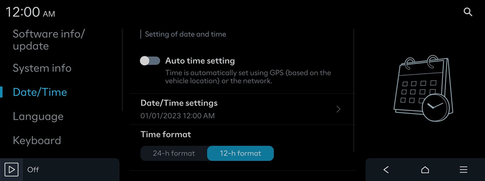 Auto time setting