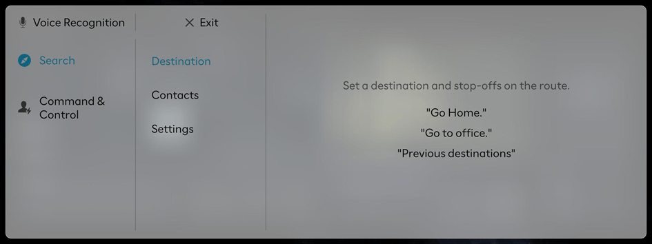 List of voice commands